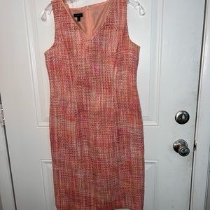 Talbots pink tweed sleeveless dress size 4